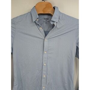 Rhone Men's Commuter Long Sleeve Button Down shirt‎ Blue sz Large Slim Fit